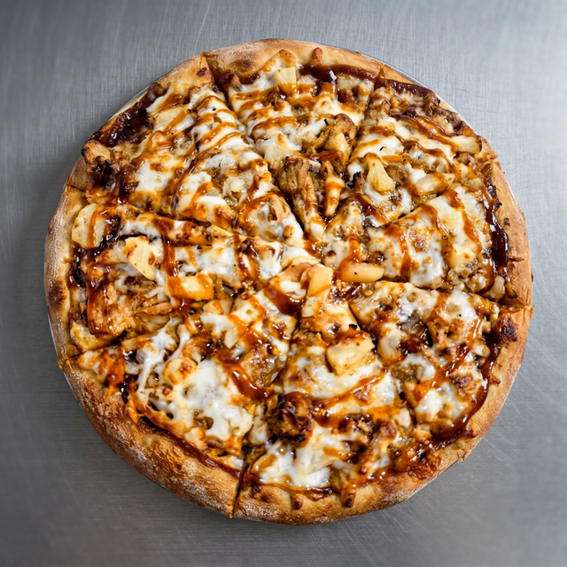 Korean Pulled Pork Specialty Pizza.
