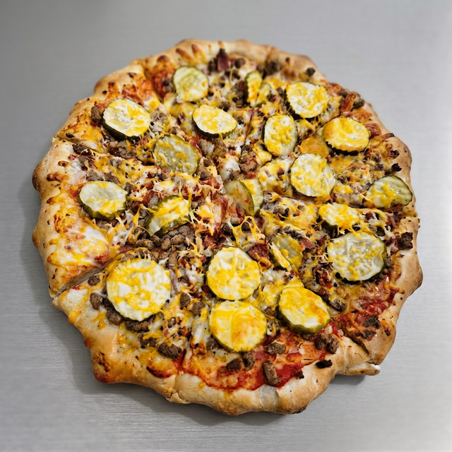 Bacon Cheeseburger Specialty Pizza.