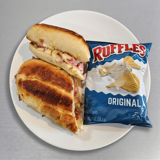 Hot Ham & Cheese Sandwich.
